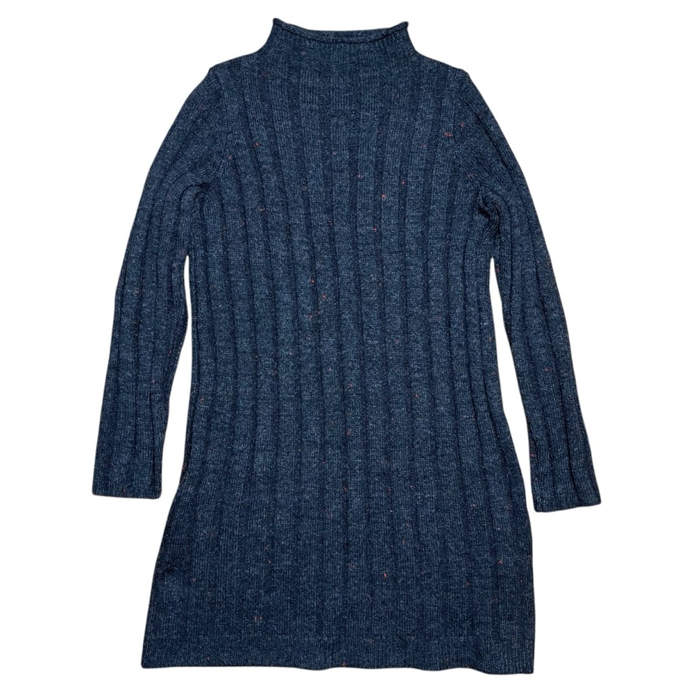 Madewell Donegal Rolled Mockneck Sweater Dress In Gray With Color Fleck Sz M